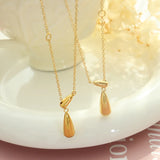 18K Minimalist Tassel Drop Necklace Pendant Clavicle Jewelry