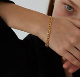 18K Snake Bone Chain Bracelet Anklet for Women