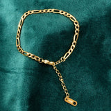 18K Snake Bone Chain Bracelet Anklet for Women