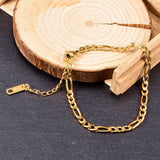 18K Snake Bone Chain Bracelet Anklet for Women