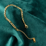 18K Snake Bone Chain Bracelet Anklet for Women