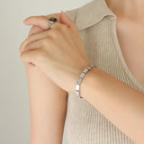 18K Snake Bone Chain LOVE Print Bracelet