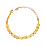 18K Snake Bone Chain LOVE Print Bracelet