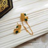 18K Minimalist Asymmetric Zircon Heart Stud Earrings