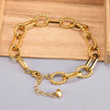 18K Personalized Punk Geometric Bracelet Bangle Jewelry Gift