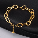 18K Personalized Punk Geometric Bracelet Bangle Jewelry Gift