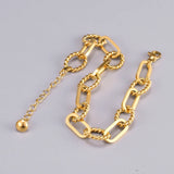 18K Personalized Punk Geometric Bracelet Bangle Jewelry Gift