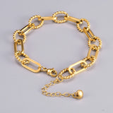 18K Personalized Punk Geometric Bracelet Bangle Jewelry Gift