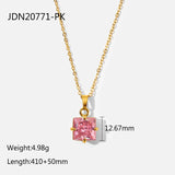 18K Minimalist White Crystal Pendant Necklace