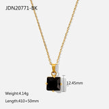 18K Minimalist White Crystal Pendant Necklace