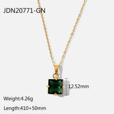18K Minimalist White Crystal Pendant Necklace