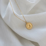18K Moon Star Round Necklace Pendant Coins Choker Boho Jewelry