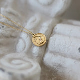 18K Moon Star Round Necklace Pendant Coins Choker Boho Jewelry
