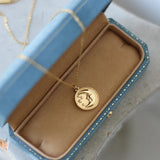 18K Moon Star Round Necklace Pendant Coins Choker Boho Jewelry