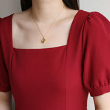18K Moon Star Round Necklace Pendant Coins Choker Boho Jewelry