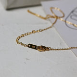 18K Hand-Painted Enamel Geometric Portrait Necklace
