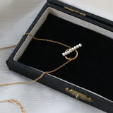 18K OT Buckle Freshwater Pearl Choker Necklace For Women