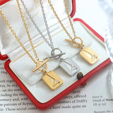 18K OT Buckle Set Sail Zircon Clavicle Chain Necklace Pendant