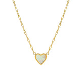 Peach Heart Mother Shell Pendant Necklace for Lovers