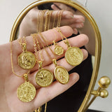 Vintage 18K Charms Pendant for Women DIY Necklaces
