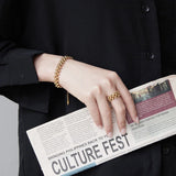 18K Bead Bracelet Telescopic Jewelry Women Gift