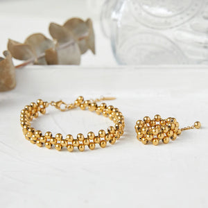 18K Bead Bracelet Telescopic Jewelry Women Gift