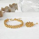 18K Bead Bracelet Telescopic Jewelry Women Gift
