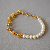Retro Thorns Chain Freshwater Pearls Necklace