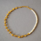 Retro Thorns Chain Freshwater Pearls Necklace