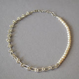 Retro Thorns Chain Freshwater Pearls Necklace