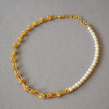 Retro Thorns Chain Freshwater Pearls Necklace