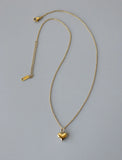 18K Retro Peach Heart Clavicle Chain Necklace Pendant Long Necklace