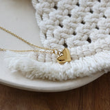 18K Retro Peach Heart Clavicle Chain Necklace Pendant Long Necklace