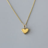 18K Retro Peach Heart Clavicle Chain Necklace Pendant Long Necklace