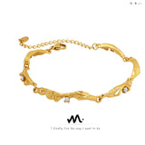 18K Zircon Retractable Bracelet with Niche Inlaid Zircon Jewelry