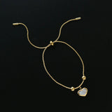 18K Shell Heart Love Necklace Pendant for Women
