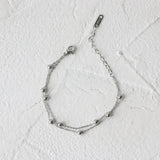 18K Double Layer Sphere Bracelet for Women