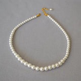 18K Pearl OT Buckle Clavicle Chain Necklace