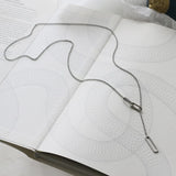 18K Geometric Sweater Chain Y Necklace Pendants For Couple