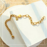 18K Hip Hop Lucky Bracelet Chain Bangle Jewelry For Family Gift