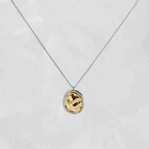 18K Walnut Meteorite Clavicle Chain Necklace for Women