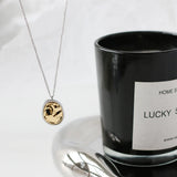 18K Walnut Meteorite Clavicle Chain Necklace for Women