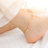 18K Love Heart Anklet Leg Chain Ankle Bracelet Beach Barefoot Sandals