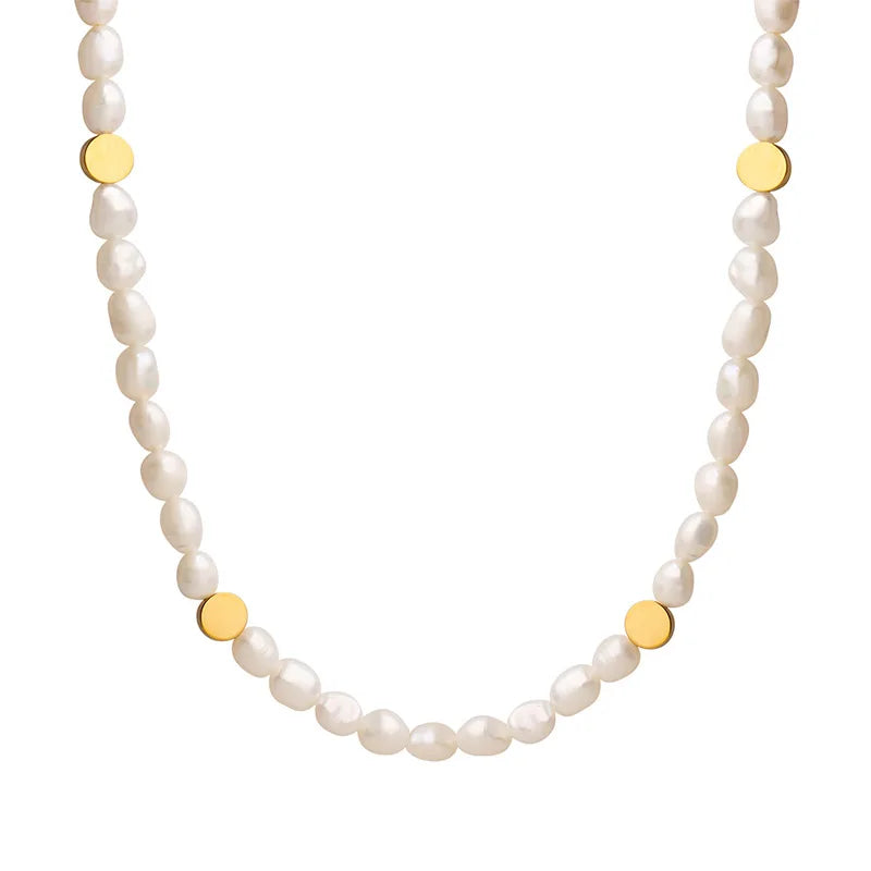 Baroque Pearl Clavicle Chain Necklace Choker