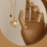 18K Pearl Flower Clavicle Chain Necklace Choker Boho Collier Necklace