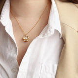 18K Pearl Flower Clavicle Chain Necklace Choker Boho Collier Necklace