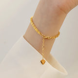 18K Scalloped Bracelet with Phoenix Tail Design