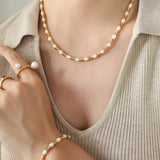 18K Vintage Freshwater Pearl Waist Jewelry Set