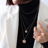 18K Queen Elizabeth Portrait Necklace Pendant With Bead Sweater Chain