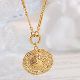 18K Hollow Straw Hat Jewelry Set For Women Gift